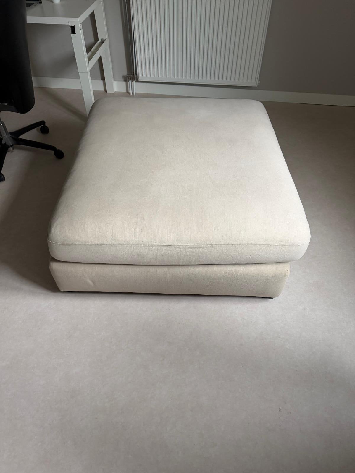 Goossens Poef/hocker/element 100x100 cm - Crème/Beige, Ophalen, Gebruikt, Vierkant, 100 tot 125 cm
