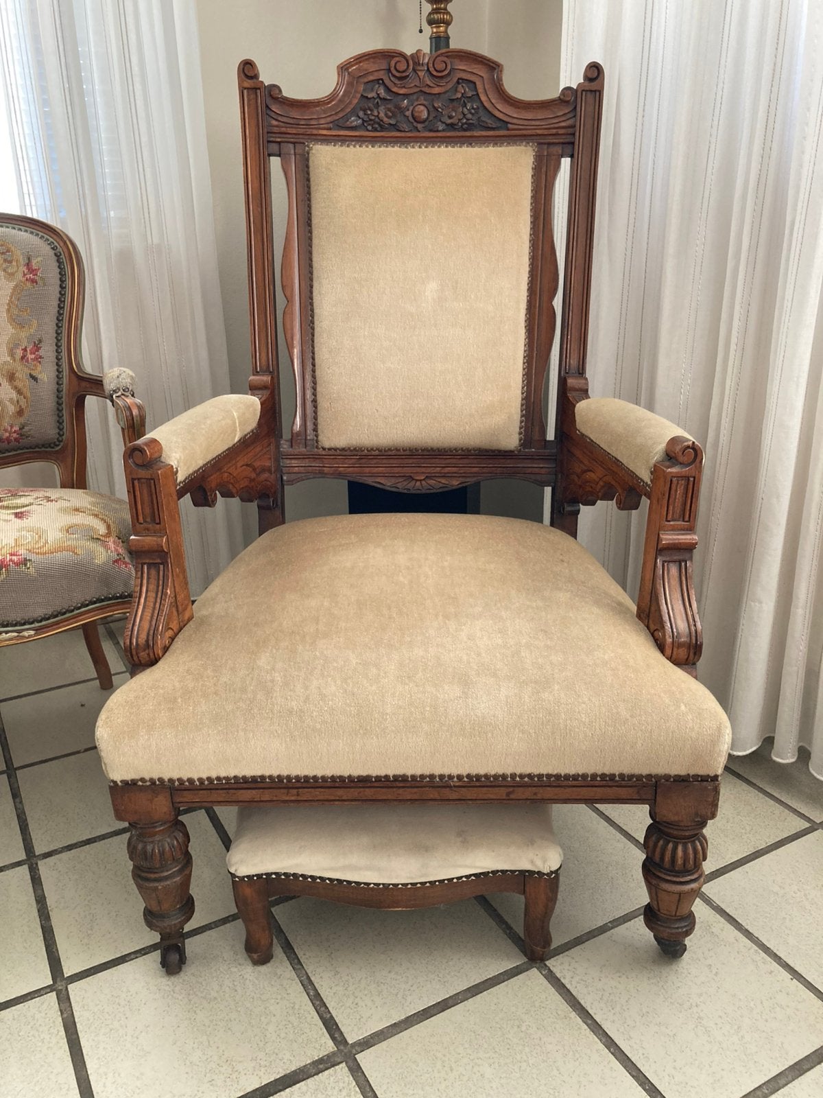 Kasteelstoel, Antiek en Kunst, Antiek | Meubels | Stoelen en Banken, Ophalen
