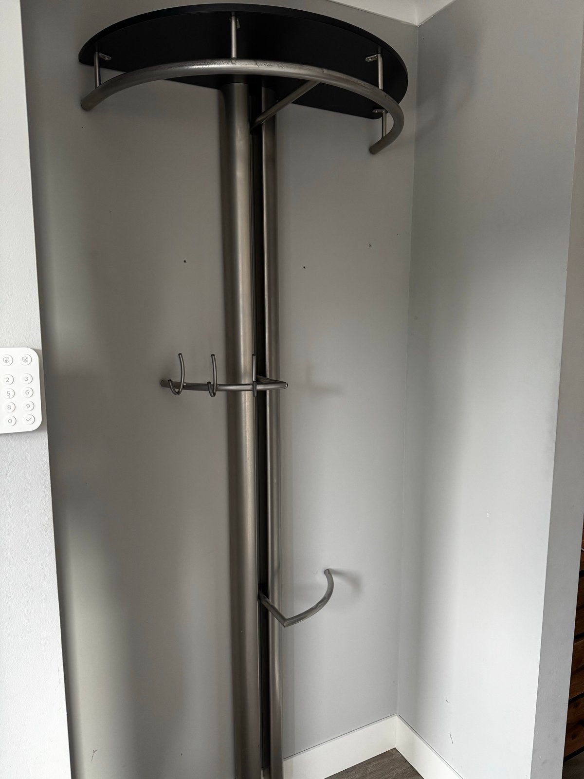 Moderne RVS Kapstok met Hoedenplank en Haken, Gebruikt, 200 cm of meer, Metaal, Ophalen