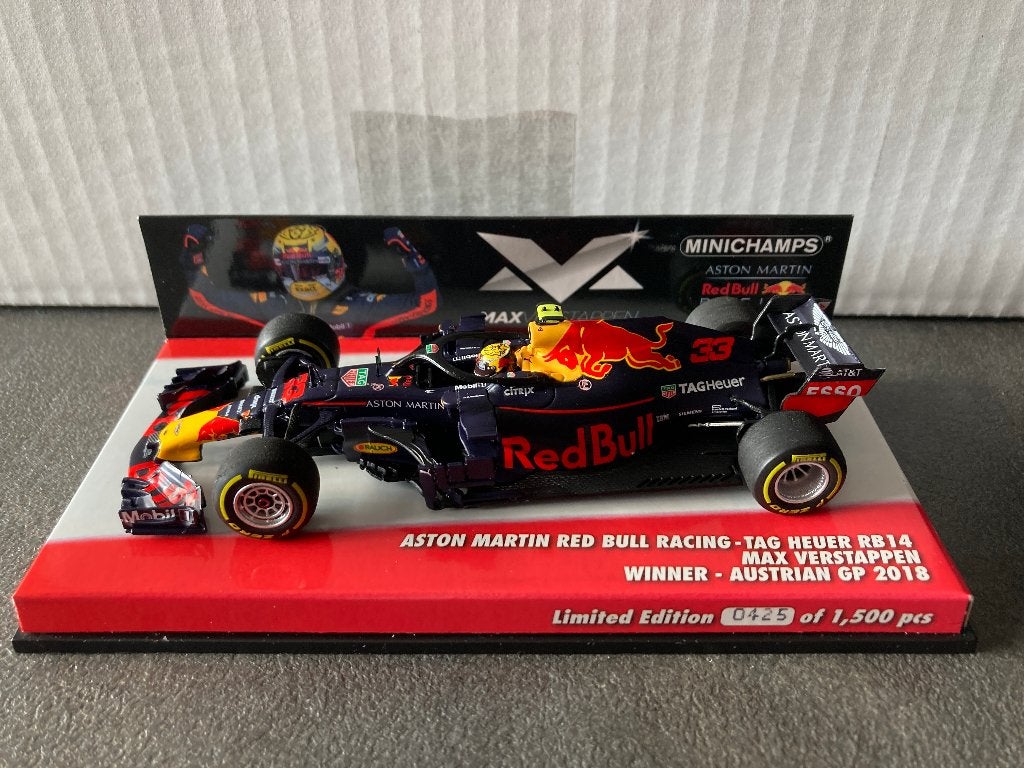Max Verstappen 1:43 editie 37 Winner Austrian GP 2018 RB14, Ophalen of Verzenden, Nieuw, Formule 1