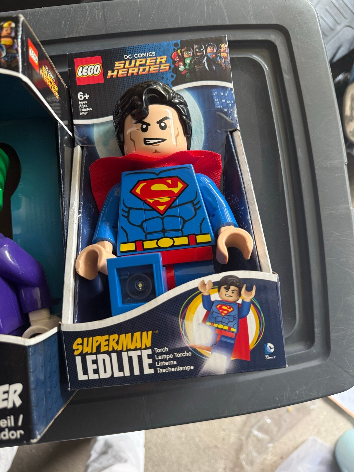 Lego Superman LEDLite zaklamp 21 cm, Overige thema's, Lego, Overige typen, Nieuw