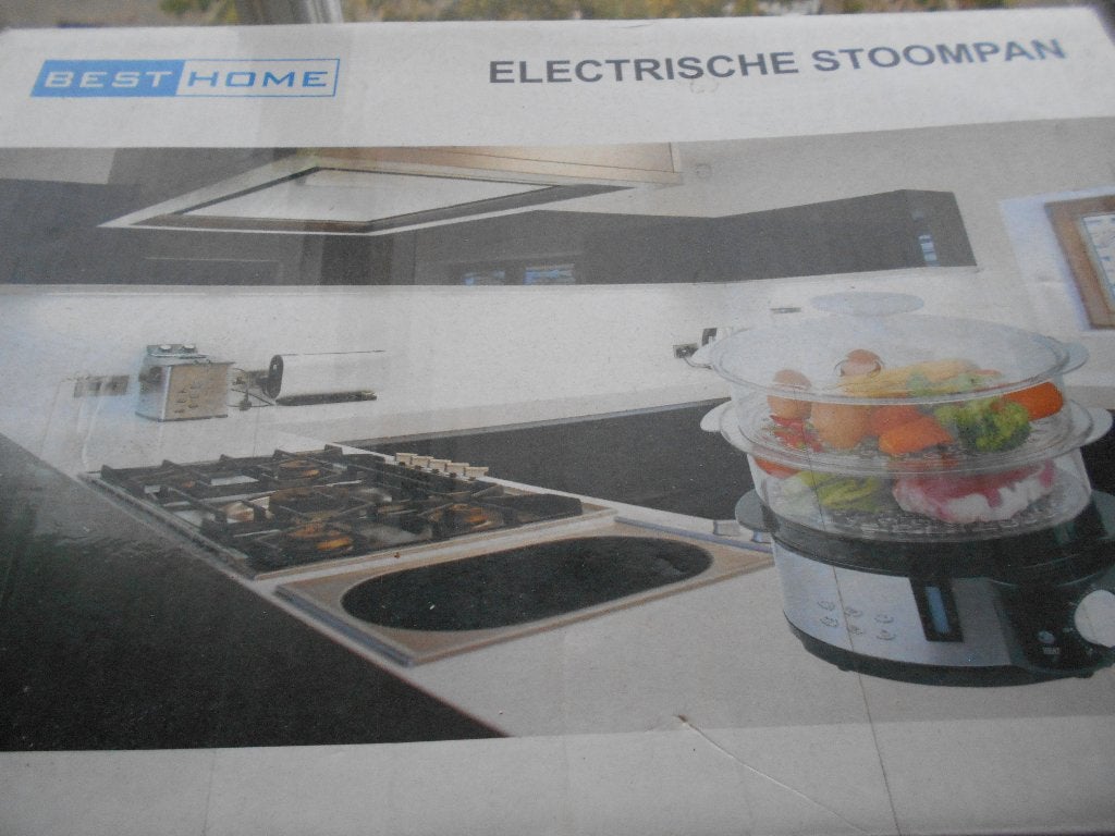 Nieuwe elektrische stoompannen, 3 stuks, nu 17,50., Huis en Inrichting, Nieuw, Pannenset, Ophalen of Verzenden, Rvs