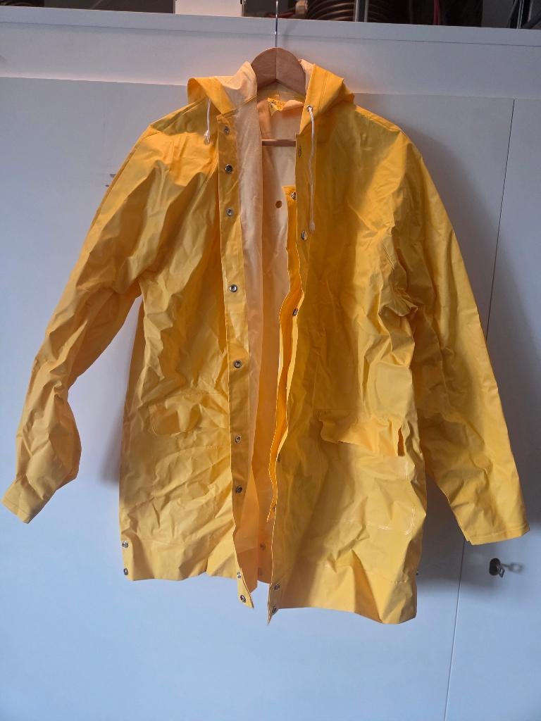 Vintage gele regenjas maat XL, Ophalen of Verzenden, Zo goed als nieuw, Regenjas, Heren