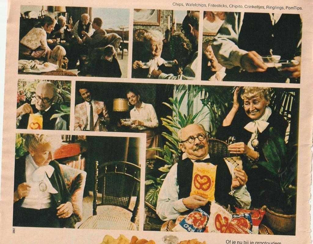Retro reclame 1972 Smiths chips ook bij grootouders thuis, Verzamelen, Retro, Verzenden, Overige typen