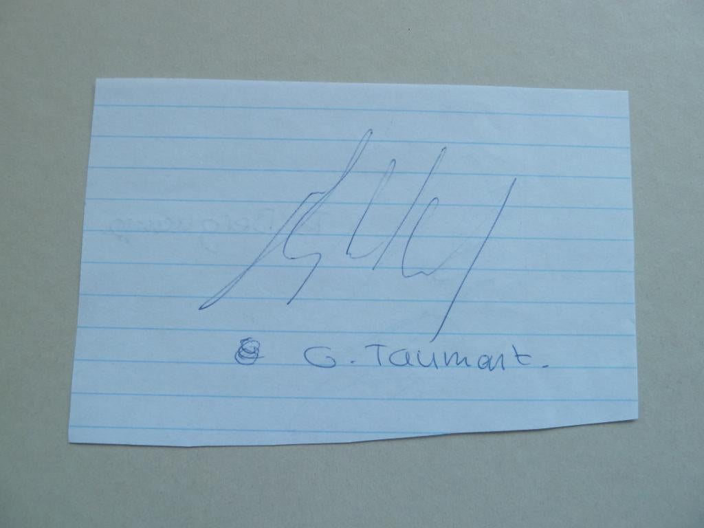 Handtekening. Gaston.Taument. Feyenoord, Ophalen of Verzenden, Zo goed als nieuw, Feyenoord, Overige typen