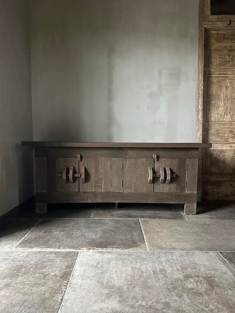 Robuust Tv Meubel Driftwood Collectie - 4 Deurs, Huis en Inrichting, Kasten | Dressoirs, 150 tot 200 cm, Nieuw, Ophalen of Verzenden