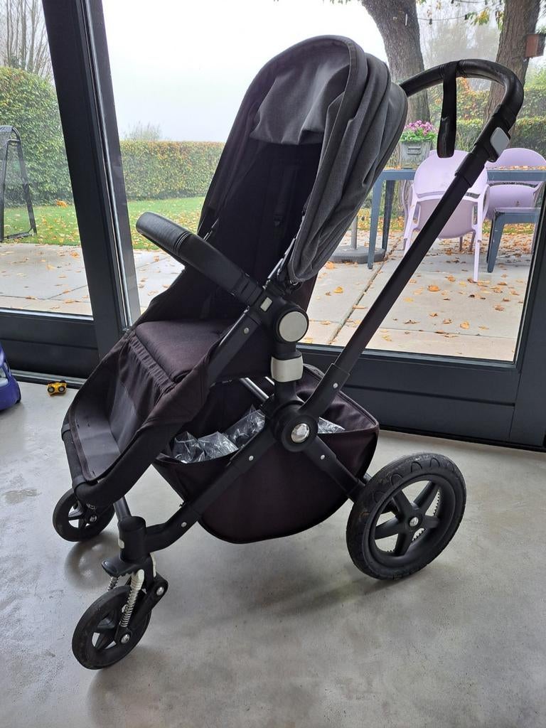Bugaboo Cameleon 3 all black met accessoires, Gebruikt, Bugaboo, Verstelbare duwstang, Ophalen