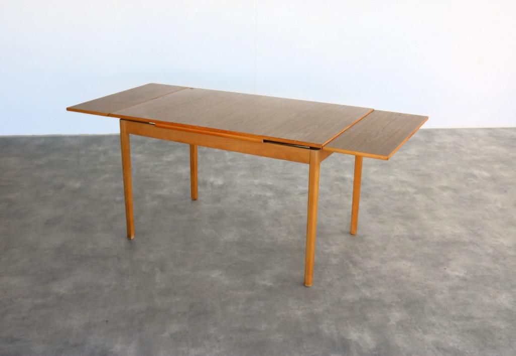 vintage eettafel | tafel | jaren 60 | uitschuifbaar | Zweeds, Gebruikt, 100 tot 150 cm, ., Teakhout