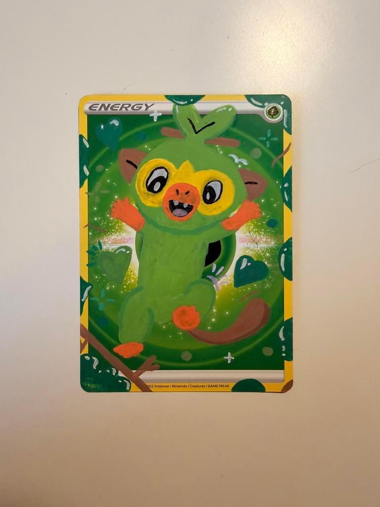 Energykaart(Grookey), Antiek en Kunst, Kunst | Litho's en Zeefdrukken, Ophalen of Verzenden