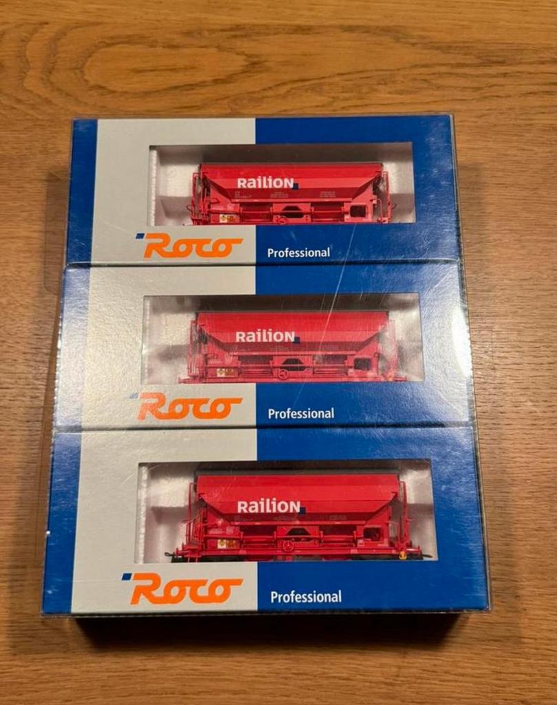 Roco 45980 Tds 3 zelflossers, Gelijkstroom, Wagon, Ophalen of Verzenden, Zo goed als nieuw