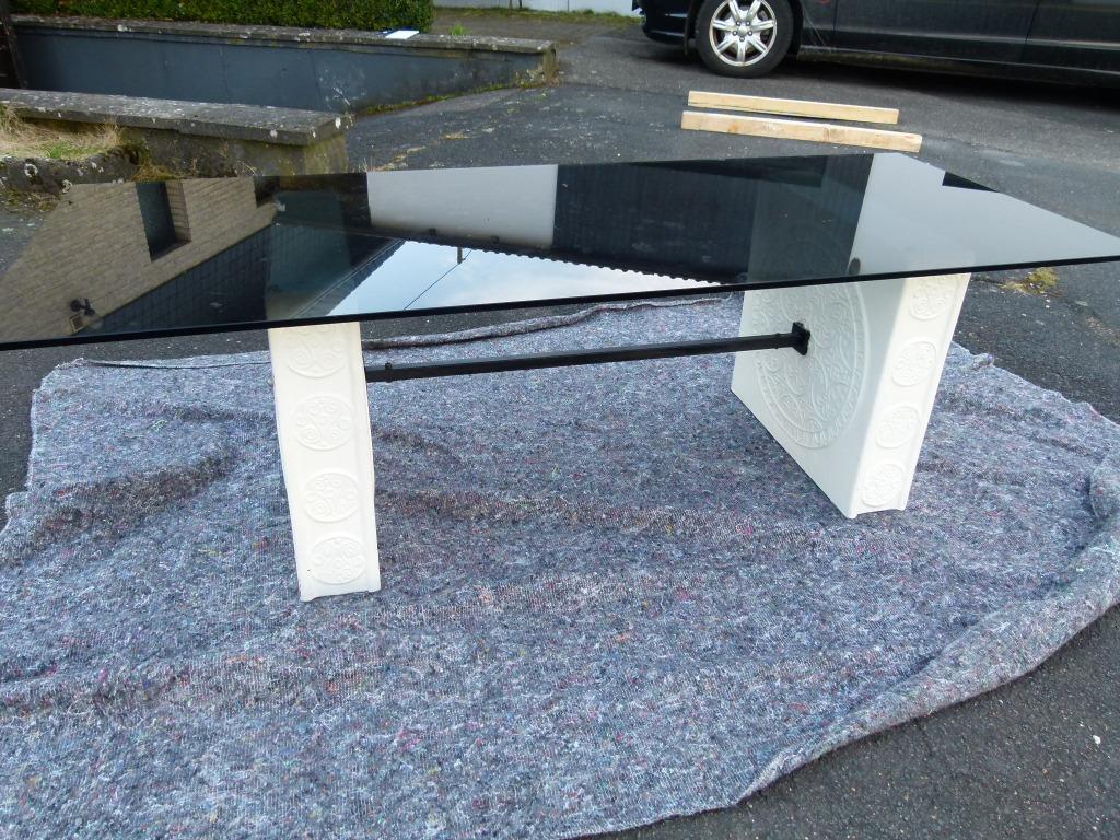 vintage keramiek salontafel space age Italy 60er jaren  xl, Ophalen, Overige materialen, Gebruikt, 100 tot 150 cm