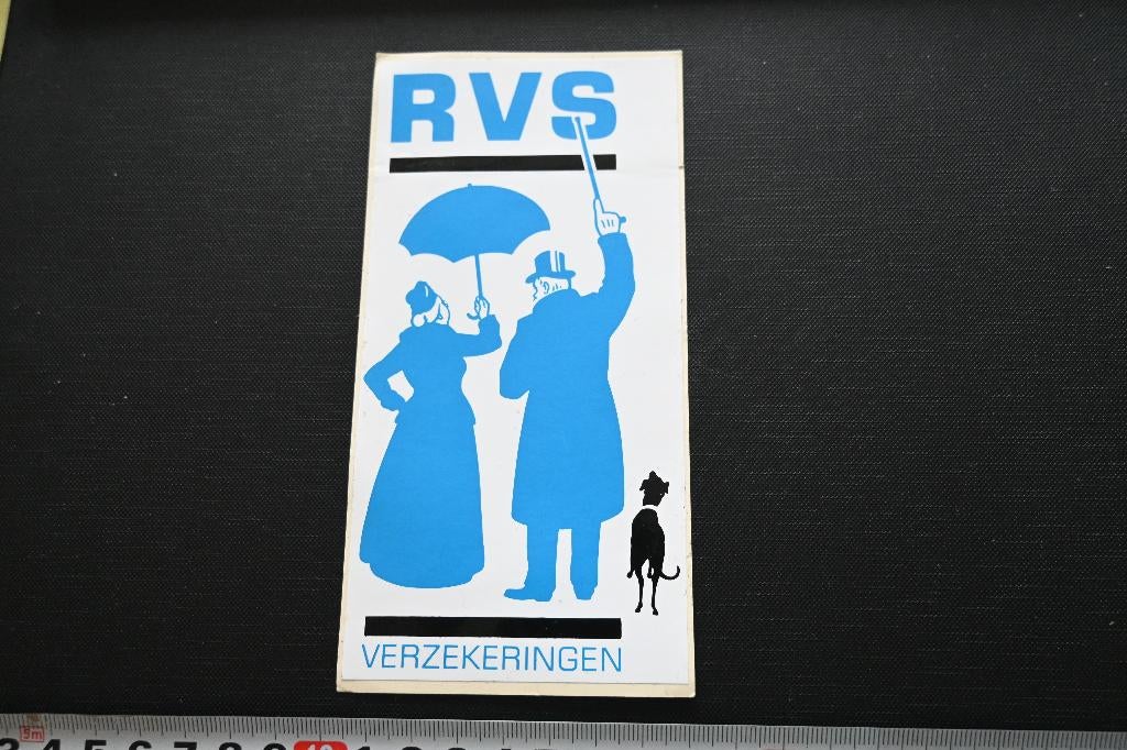 sticker logo RVS VERZEKERINGEN, Verzamelen, Ophalen, Zo goed als nieuw