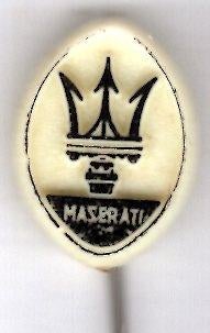 Maserati zwart op wit plastic auto speldje ( C_001a ), Verzamelen, Speldjes, Pins en Buttons, Verzenden, Nieuw, Transport, Speldje of Pin