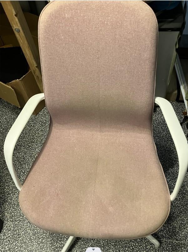 Used - IKEA LÅNGFJÄLL Desk Chair with Armrests, Huis en Inrichting, Bureaustoelen, Ophalen, Gebruikt, Roze, Bureaustoel