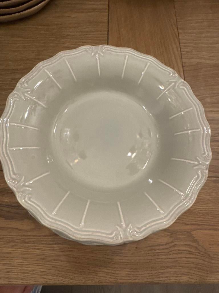 10 Vintage Zachtgroene Diepe Borden, Huis en Inrichting, Keuken | Servies, Ophalen, Gebruikt, Bord(en), Overige stijlen