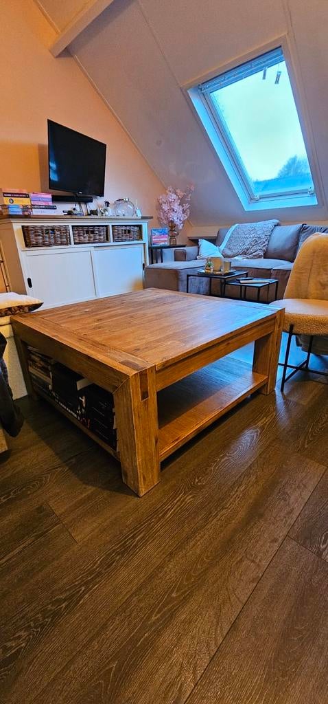 Salontafel Vierkant 90x90 cm, Ophalen, 50 tot 100 cm, Vierkant, 50 tot 100 cm