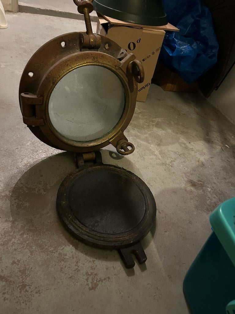 Originele koperen patrijspoort en boordlichten, Ophalen, Gebruikt, Overige typen, Zeilboot of Motorboot