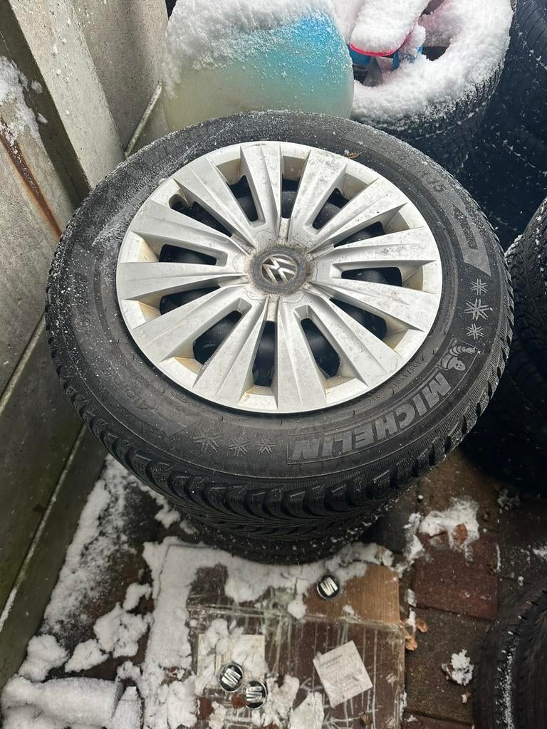 Originele 15 inch 5x112 Volkswagen Golf Velgen & Banden set, Gebruikt, 15 inch, Banden en Velgen, Personenwagen