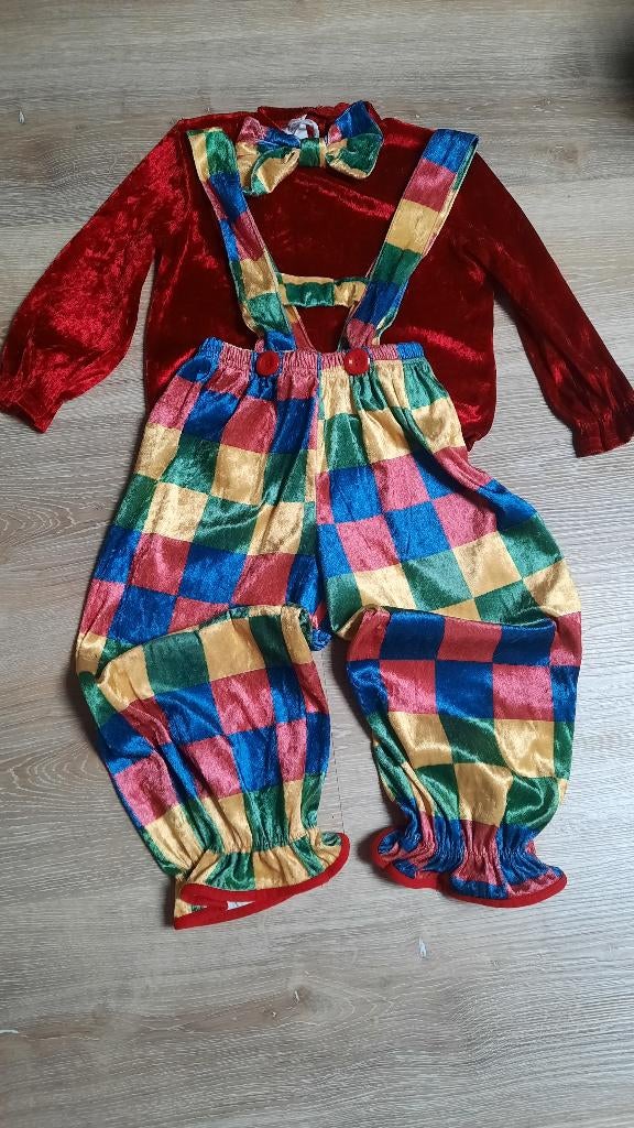 Clownspak carnaval maat 104, Ophalen, Zo goed als nieuw, 104 of kleiner, Jongen of Meisje