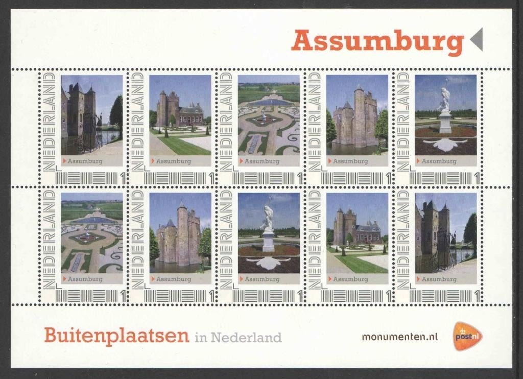 Postzegels Buitenplaatsen in Nederland: Assumburg, Ophalen of Verzenden, Na 1940, Postfris