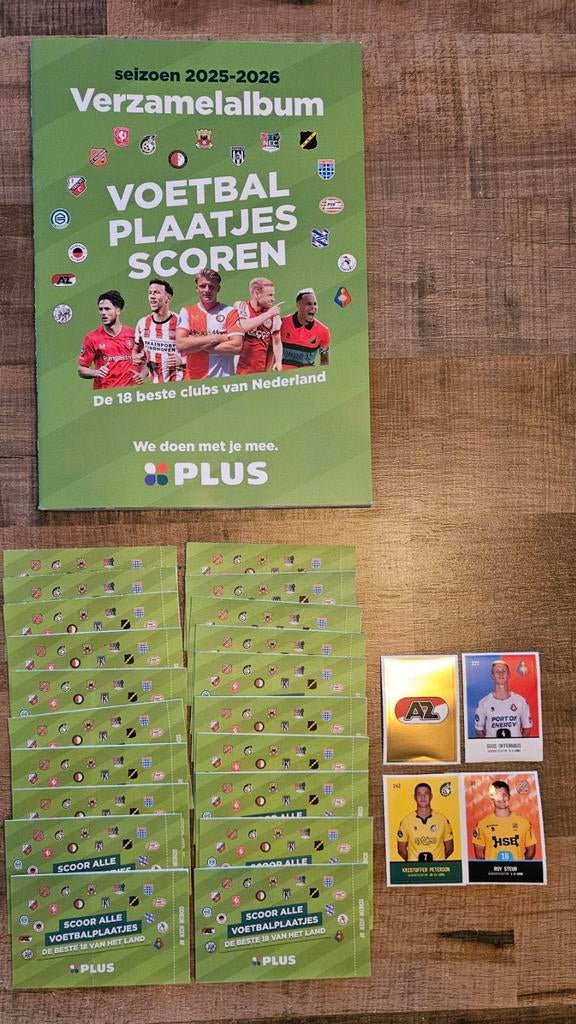 Verzamelalbum + voetbalplaatjes/ stickers Plus, Plus, Ophalen of Verzenden