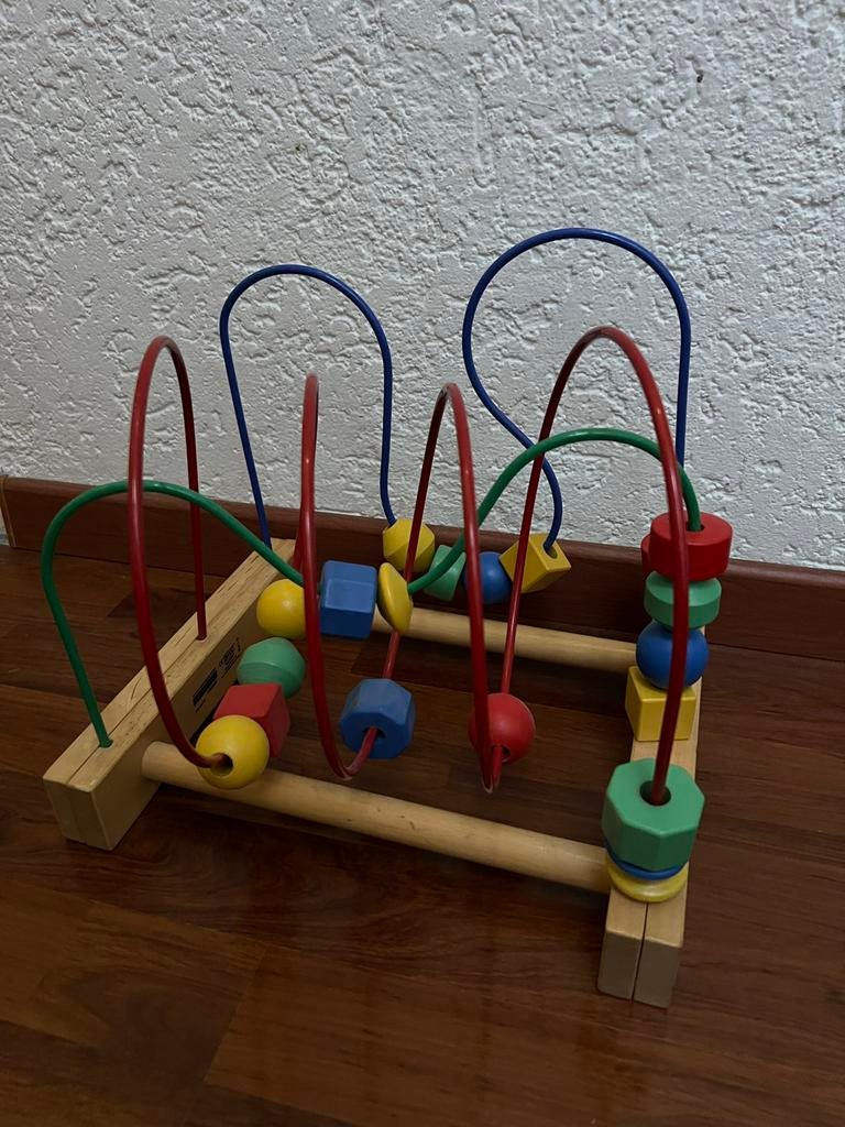 Houten kralenbaan / spiraal speelgoed IKEA, Ophalen, Zo goed als nieuw