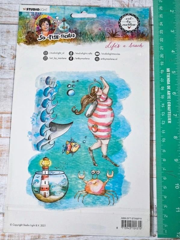 Art by Marlene - Life's a beach stamp set, Ophalen of Verzenden, Nieuw, Clearstamp
