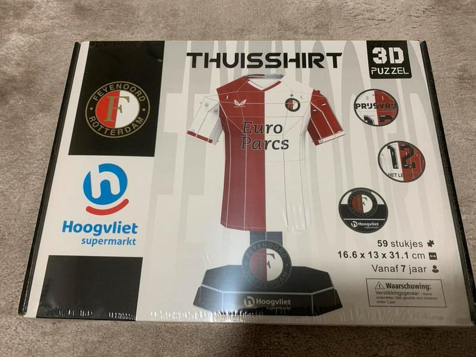 Feyenoord 3D Puzzel - Nieuw in Verpakking!, Ophalen of Verzenden, Minder dan 500 stukjes, Nieuw, Rubik's of 3D-puzzel
