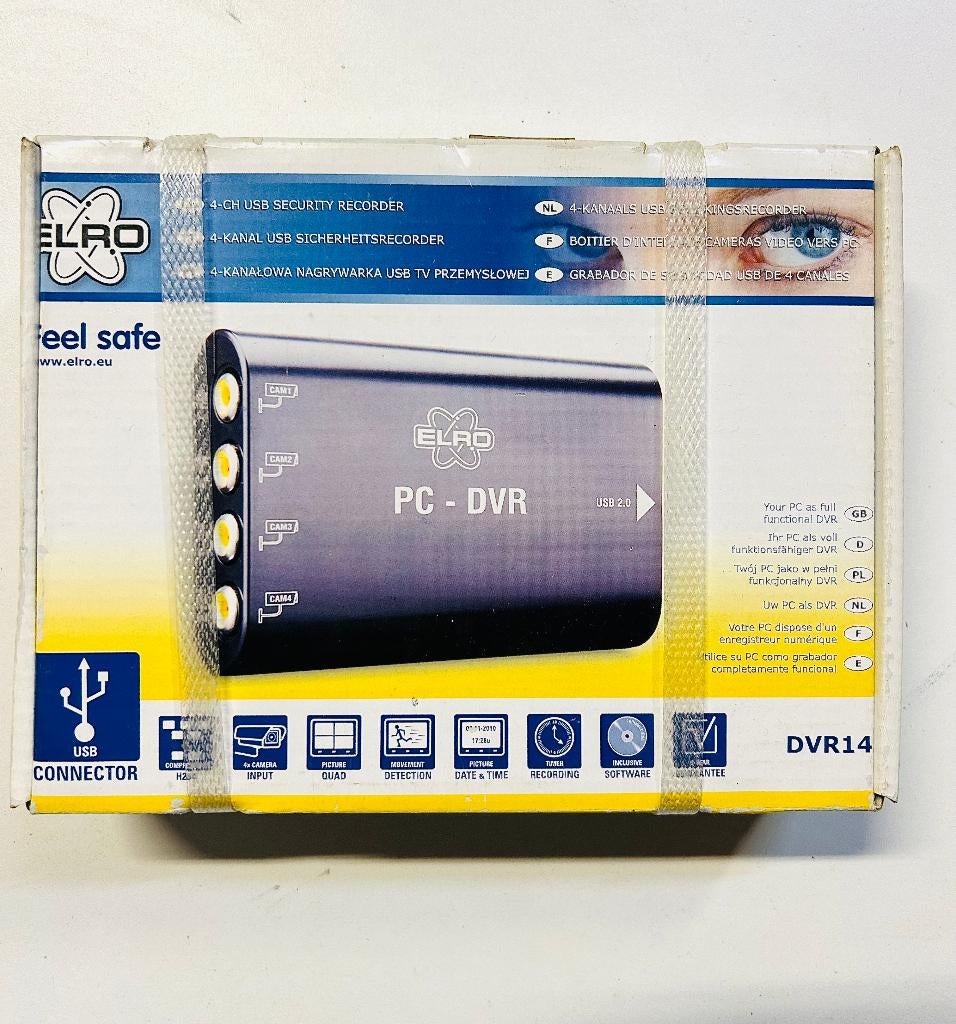Beveiligingsrecorder Elro DVR14, Ophalen of Verzenden, Nieuw, Detector, Sensor of Melder