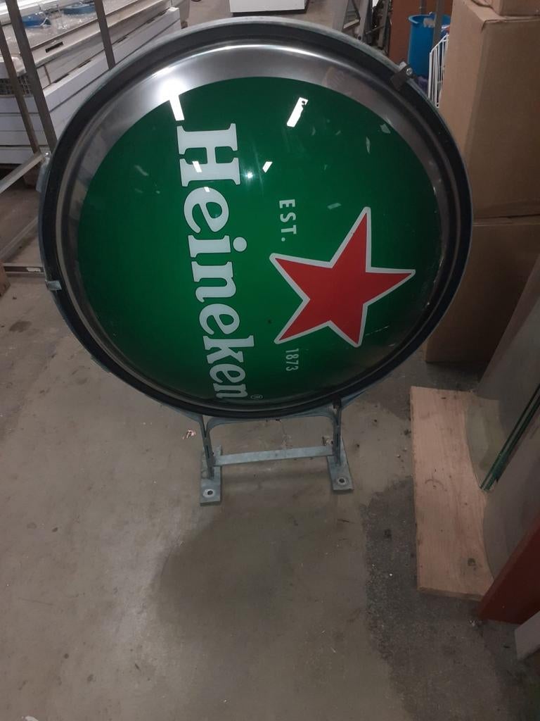 reclame bord Heineken lichtbord Heineken, Verzamelen, Merken en Reclamevoorwerpen, Ophalen, Zo goed als nieuw, Reclamebord