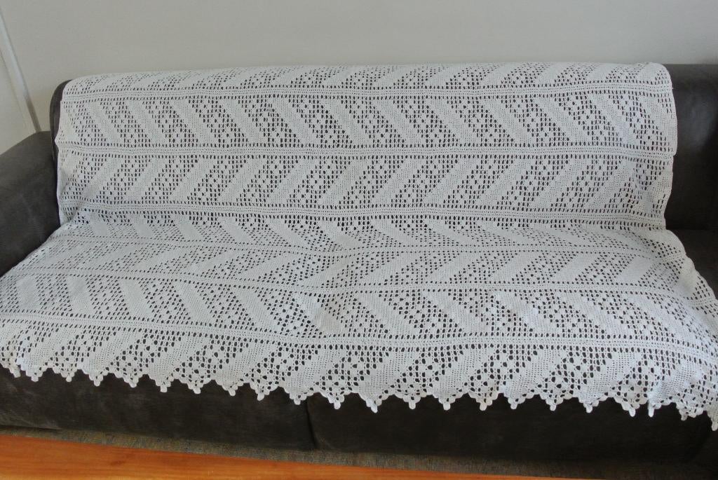 Gehaakte sprei Brocante Handgemaakt, Antiek en Kunst, Ophalen