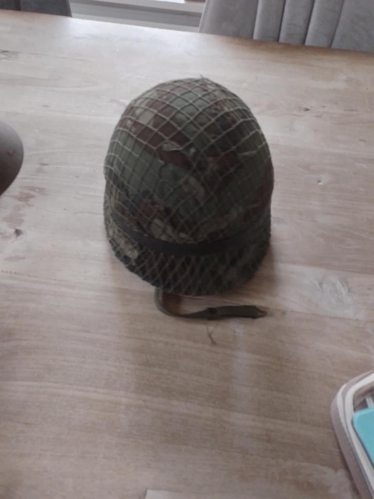 WW2 US Army M1 Helm met Net, Ophalen, Landmacht, Amerika, Helm of Baret
