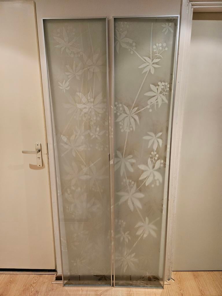 Vintage Ikea glazen deuren - zonder scharnieren, Huis en Inrichting, Kasten | Kledingkasten, Ophalen, Gebruikt, Glas