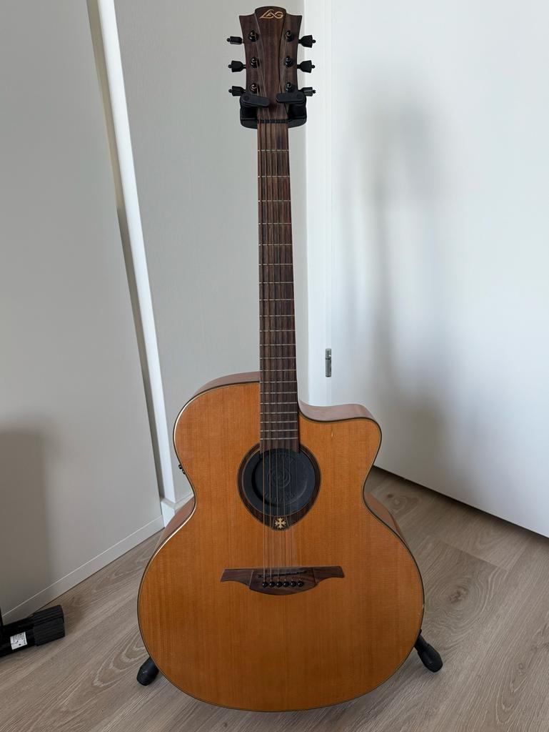 Lag T200JCE Jumbo Tramontane met hardcase, Muziek en Instrumenten, Ophalen, Gebruikt, Western- of Steelstringgitaar, Met koffer
