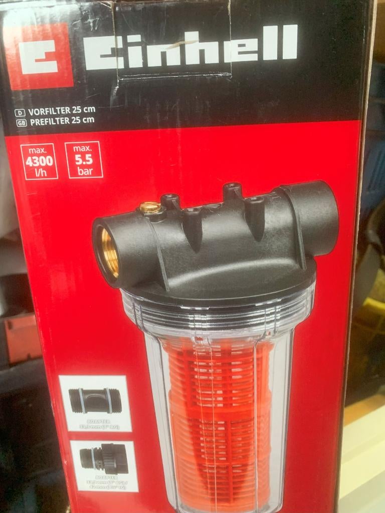 einhell voorfilter 25cm nieuw in doos, Ophalen of Verzenden, Nieuw