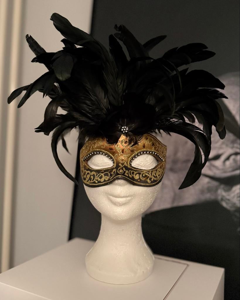 Venetiaans handgemaakt masker - uit Venetië, Ophalen of Verzenden, Zo goed als nieuw, Carnaval, Accessoires