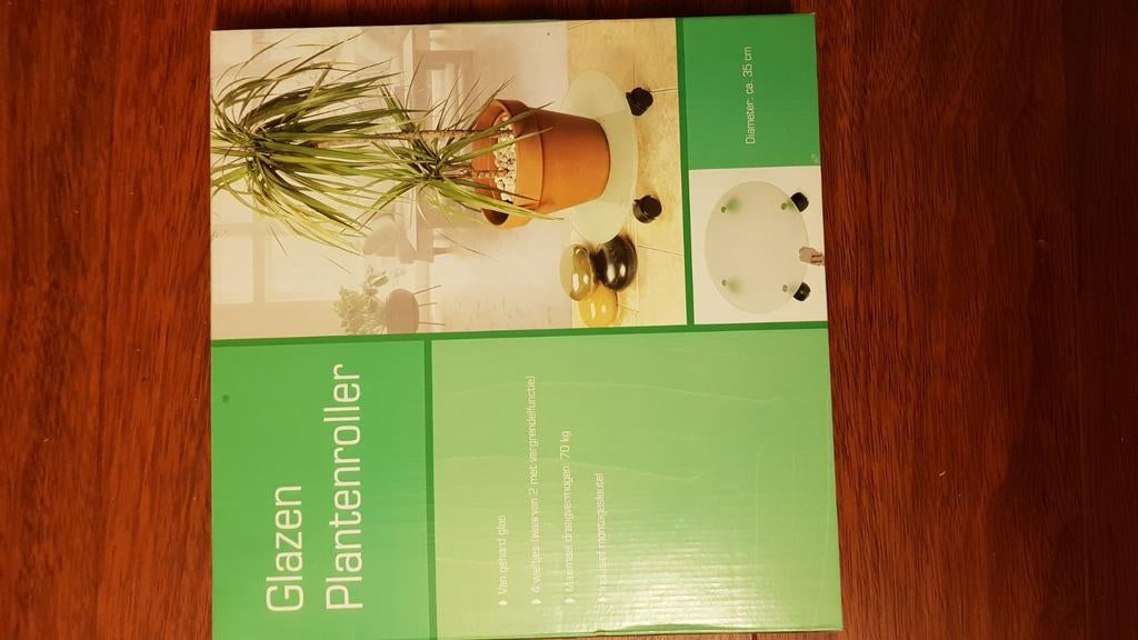 Glazen plantenroller voor binnen/buiten, Overige materialen, 40 cm of meer, Rond, Ophalen of Verzenden