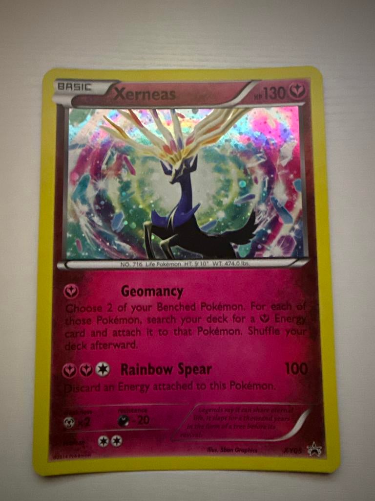Xerneas XY05 Jumbo Kaart - Pokémon - Zeldzaam - TCG, Ophalen, Zo goed als nieuw, Losse kaart, Foil