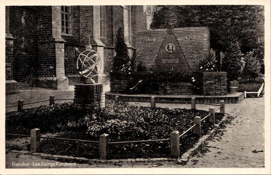 Franeker - Eise Eisinga Monument, Ophalen of Verzenden, 1940 tot 1960, Ongelopen, Friesland