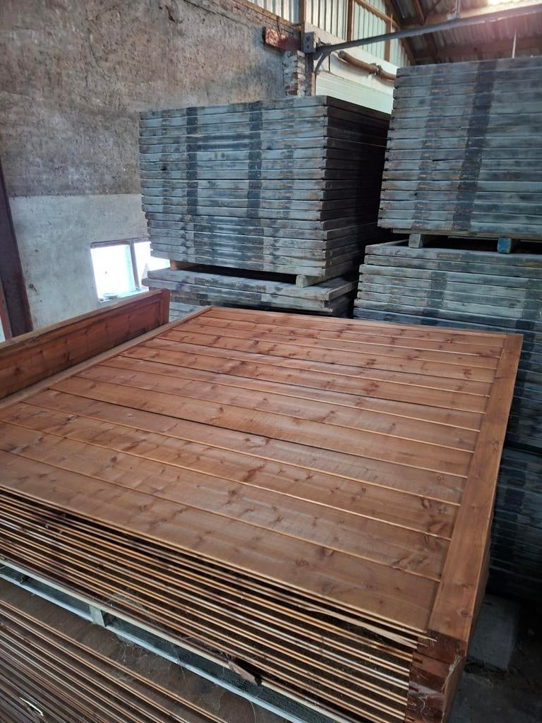 De laatste tuinschermen bruin geimpregneerd, Tuin en Terras, Palen, Balken en Planken, Ophalen of Verzenden, Nieuw, Planken