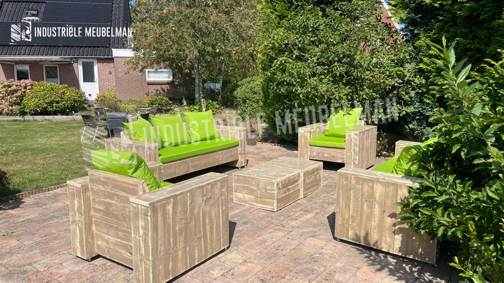 Tuinmeubelen Steigerhout Loungebank Tuin Terras Lounge Bank, Tuin en Terras, Tuinsets en Loungesets, Nieuw, Tuinset, Steigerhout
