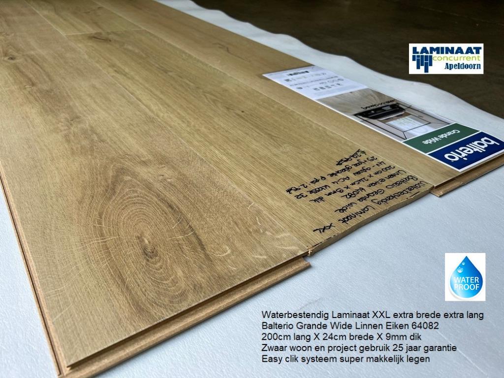 Waterbestendig XXL Laminaat Linnen Eik 64082 Top kwaliteit, 75 m² of meer, Nieuw, Waterbestendig laminaat natuur eiken, Ophalen of Verzenden