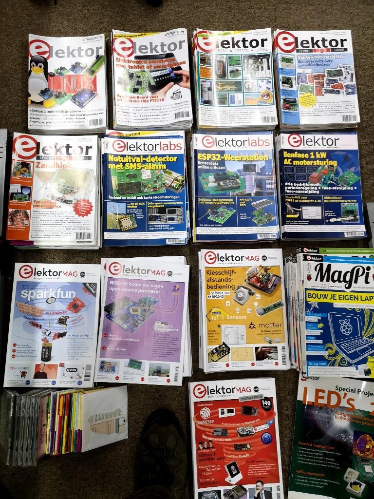Elektuur elektor vanaf 1990 t/m 2024 + DVD's CD's, Boeken, Elektuur, Overige onderwerpen, Ophalen, Gelezen