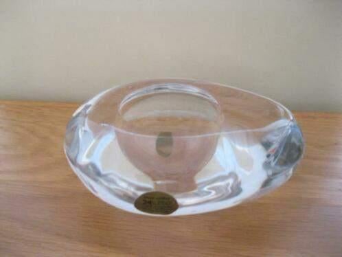 Glazen kandelaar kristal nieuw! 11 Cm x 9 cm made in italy, Overige materialen, Nieuw, Ophalen of Verzenden, Kandelaar