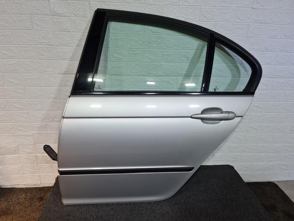 BMW E46 Sedan Deur Links Achter Portier Grijs Compleet, Auto-onderdelen, Ophalen, Gebruikt, Deur, BMW