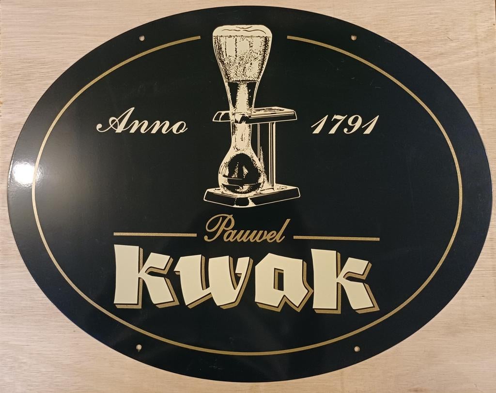 Pauwel Kwak Bier Origineel Reclamebord Metaal, Verzamelen, Ophalen, Nieuw, Reclamebord, Plaat of Schild, Overige merken