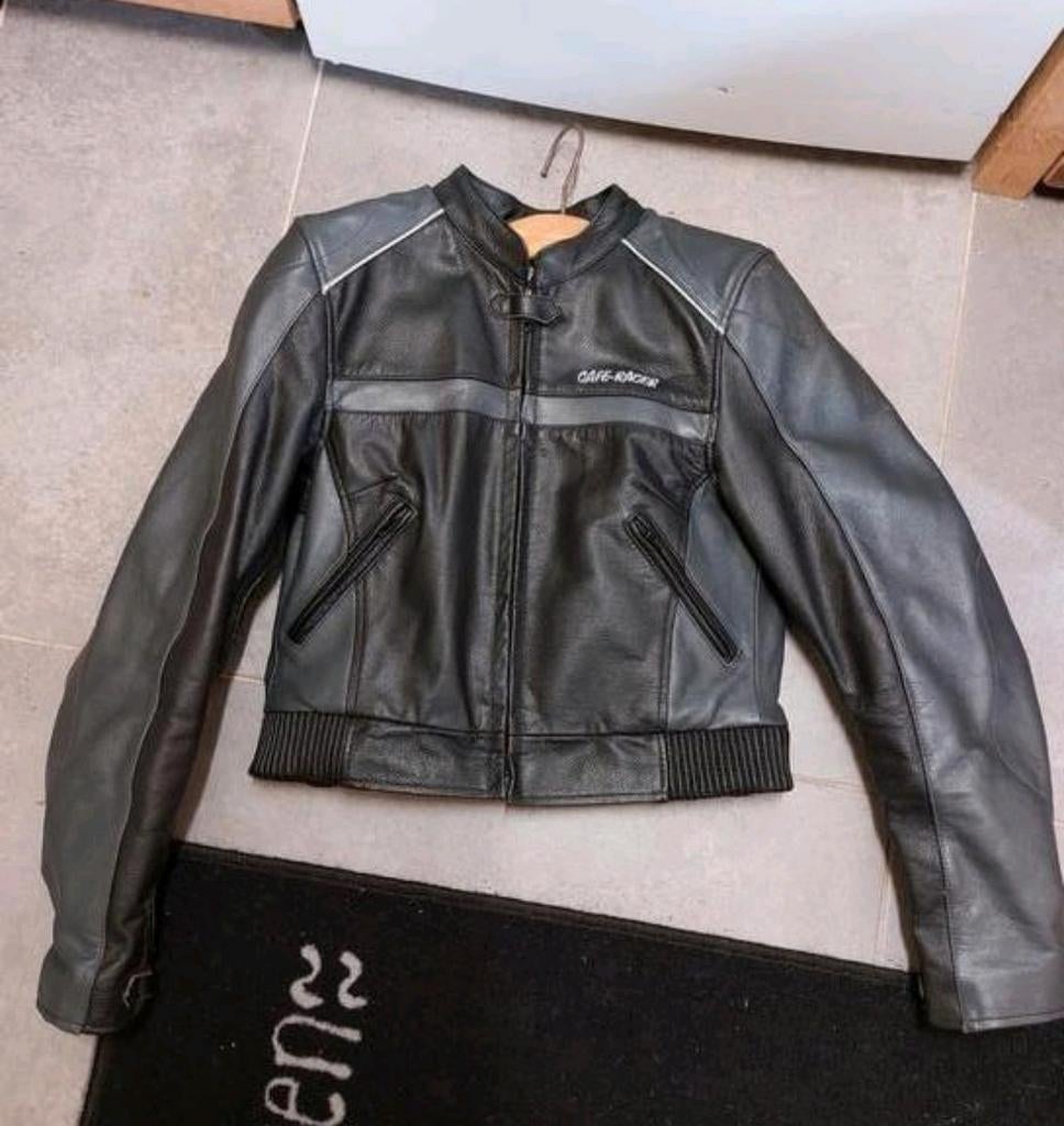 Caferacer  jas jack motorjack leren retro vintage, Ophalen of Verzenden, Tweedehands, Kinderen