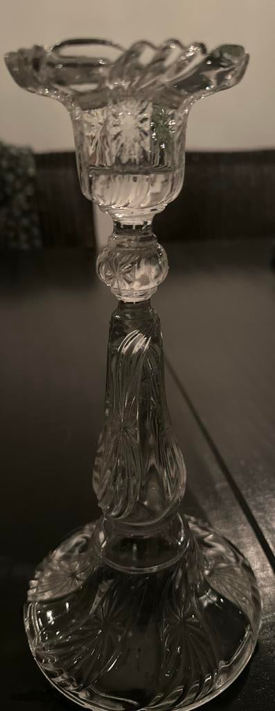 Val Saint Lambert Kristal Kandelaar - 27cm, Ophalen of Verzenden, Kristal
