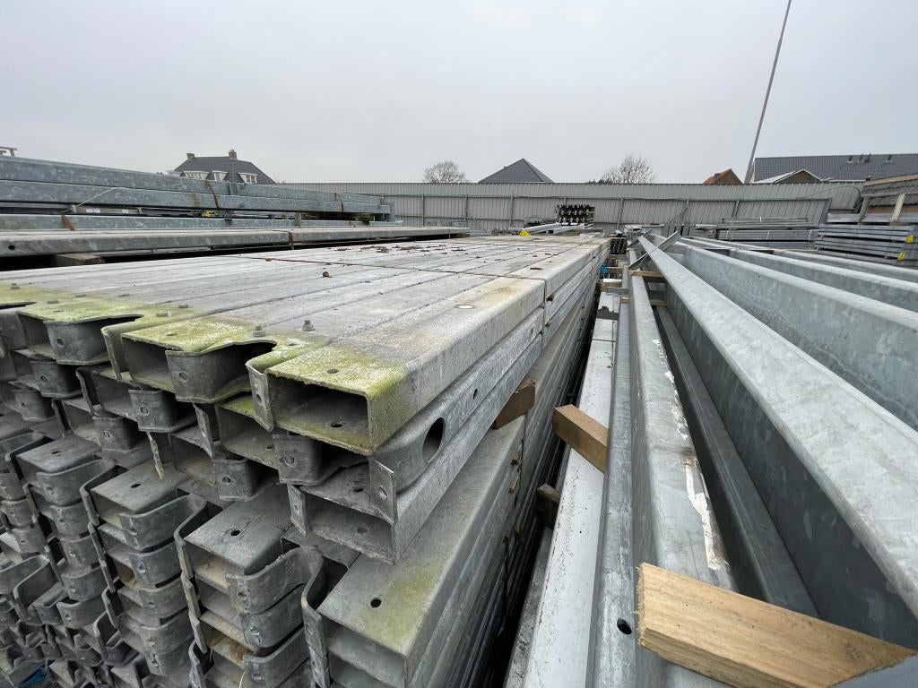 Kokerprofielen 100x50x2.5mm | Lengte: 3970 mm, Doe-het-zelf en Verbouw, Metalen, Ophalen, Gebruikt, IJzer