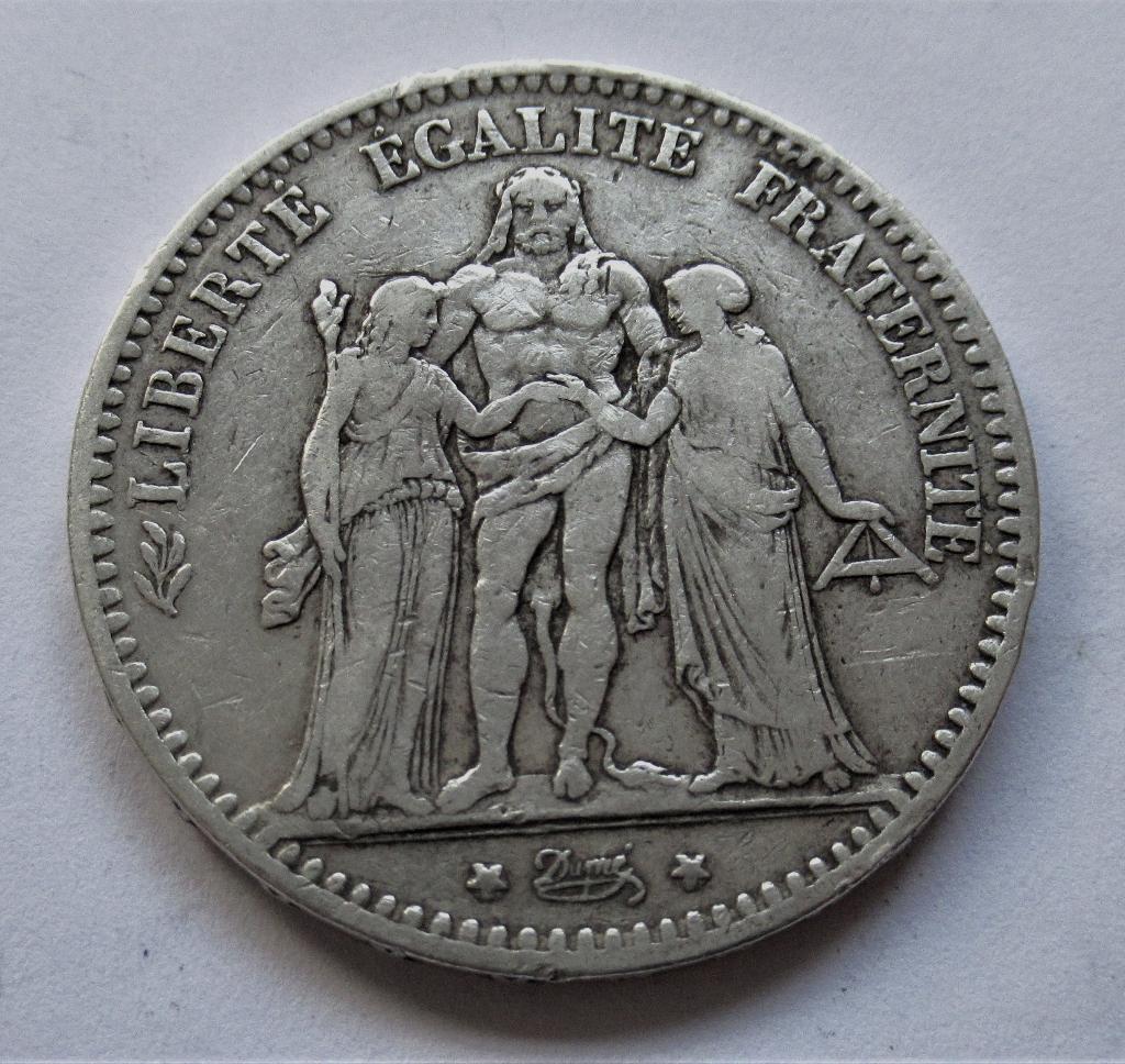 Frankrijk 5 francs 1875 K, Verzenden, Frankrijk, Zilver